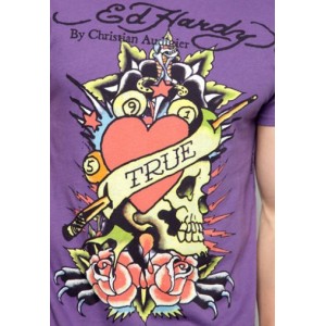 Men's Ed Hardy True Heart Basic Tee purple