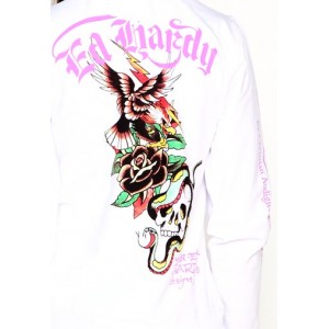 Women's Ed Hardy Black Rose Basic Hoody