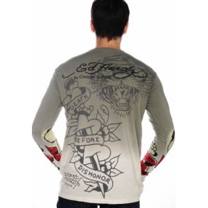 Men's Ed Hardy Winner Take All Skull Dip Dye Tee