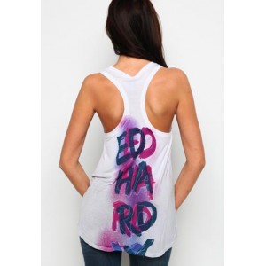 Ed Hardy Electric Tiger Dip Dye V-Neck Razor Tank 01