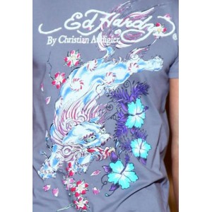 Men's Ed Hardy Flower Dragon Basic Tee