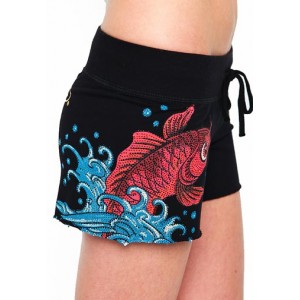 Women's Ed Hardy Koi Platinum Shorts