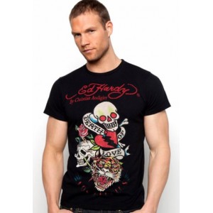 Men's Ed Hardy Death Of Love Platinum Tee