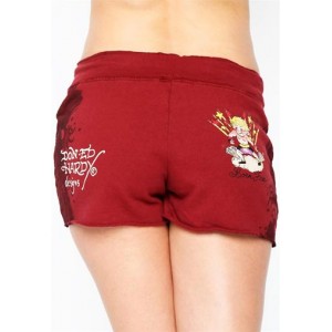 Women's Ed Hardy Pierced Skull Multiprint Lounge Shorts