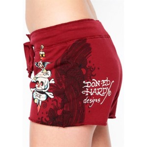 Women's Ed Hardy Pierced Skull Multiprint Lounge Shorts