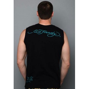 Men's Ed Hardy Eagle USA Basic Muscle Tank black