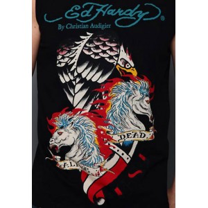 Men's Ed Hardy Eagle USA Basic Muscle Tank black