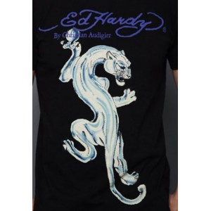 Men's Ed Hardy White Panther Basic Tee