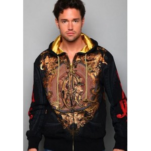 Christian Audigier Sweet Wheels Patch Applique Hoody Black