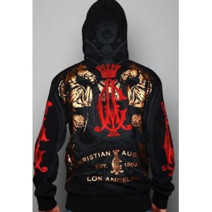 Christian Audigier Sweet Wheels Patch Applique Hoody Black