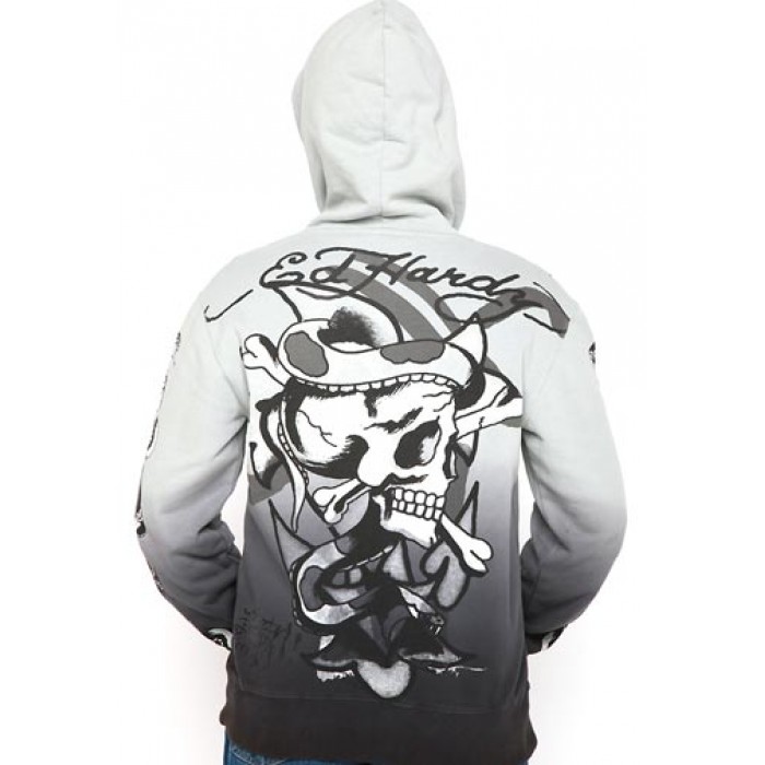 Ed Hardy Eagle Panther Specialty Dip Dye Hoody