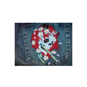 Men's Ed Hardy Beautiful Ghost Denim Straight Leg in Blue