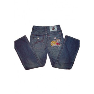 Men's Ed Hardy Angry Tiger Denim Straight Leg in Blue