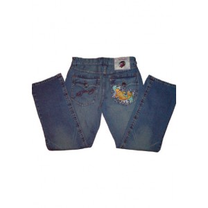 Men's Ed Hardy Koi Yellow Denim Straight Leg in Blue