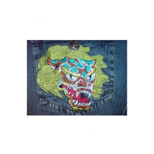 Men's Ed Hardy Angry Dragon Denim Straight Leg in Blue