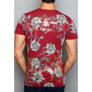 Christian Audigier CA Race Team Studded Tee Red