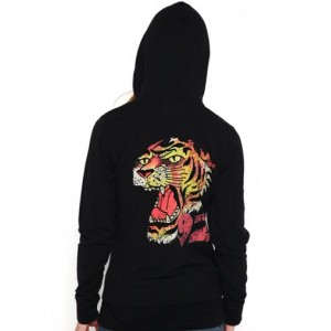 Women's Ed Hardy Tiger Head Basic Hoody