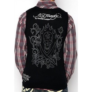 Men's Ed Hardy wholesale black skull sweater