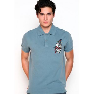 Ed Hardy Polo Shirt Pierced Skull Basic Embroidered Polo