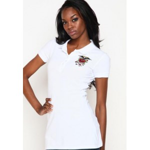 Women's Ed Hardy Anchor Basic Embroidered Polo