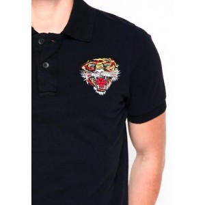 Ed Hardy Polo Shirt Tiger Basic Embroidered Polo