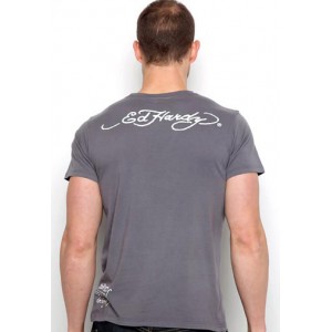 Men's Ed Hardy Surfing Panther Basic Tee charcoal