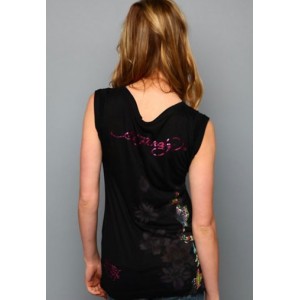 Women's Ed Hardy Spring Bloom Specialty Rayon Roll Up Black