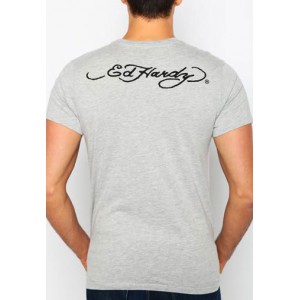Men's Ed Hardy Panther and Roses Core Basic Embroidered Tee