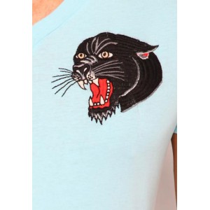Men's Ed Hardy Black Panther Core Basic Embroidered Tee