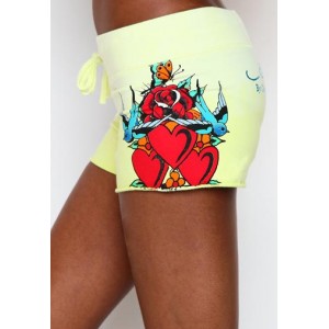 Women's Ed Hardy Three Hearts Specialty Shorts