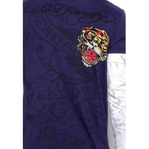 Men's Ed Hardy Death Of Love Platinum Double Sleeve Tee