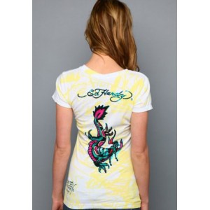 Women's Ed Hardy Two Koi Specialty Foiled Tee
