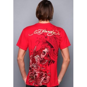 Men's Ed Hardy Two Koi Specialty Tonal Tee