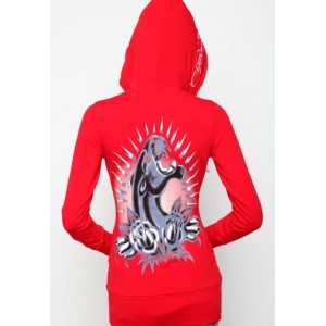 Women's Ed Hardy Panther And Roses Tunic Hoody