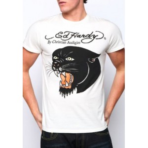 Men's Ed Hardy Black Panther Head Basic Tee