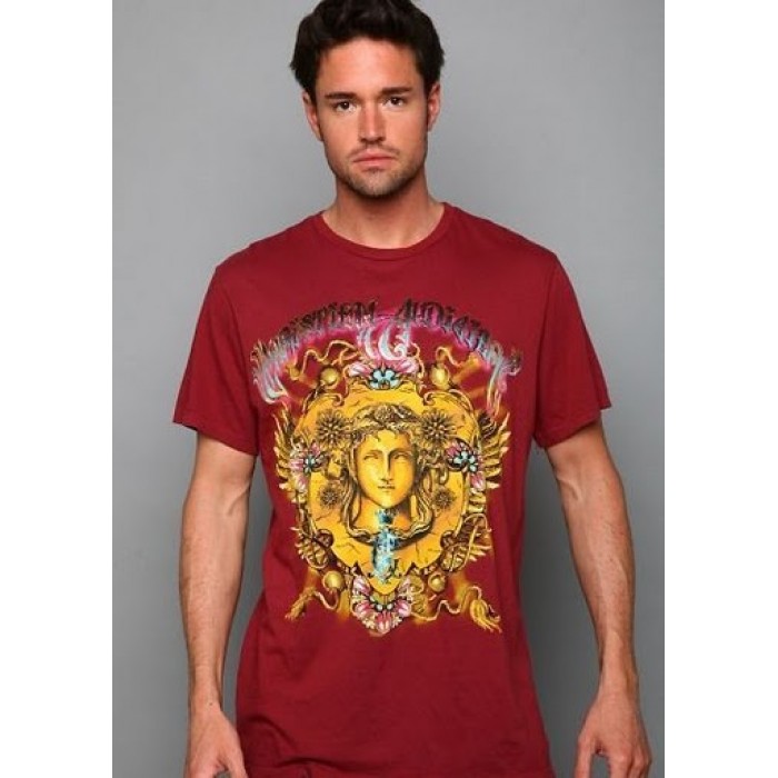 Christian Audigier Buffalo Vintage Tee Red