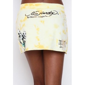 Women's Ed Hardy Butterfly Skull Specialty Skirt