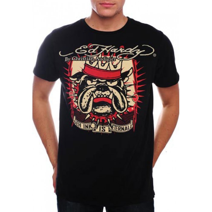 Men's Ed Hardy King Dog Basic Tee black