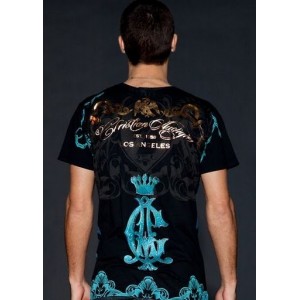 Christian Audigier Serpent In Flight Foiled Tee Black