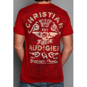 Christian Audigier Christian Audigier Mens T-Shirt Red 011