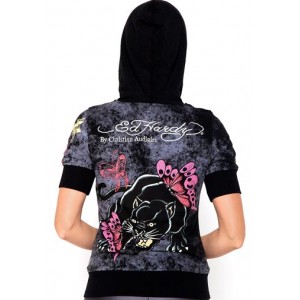 Women's Ed Hardy Panther Platinum Spray Hoody