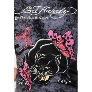 Women's Ed Hardy Panther Platinum Spray Hoody