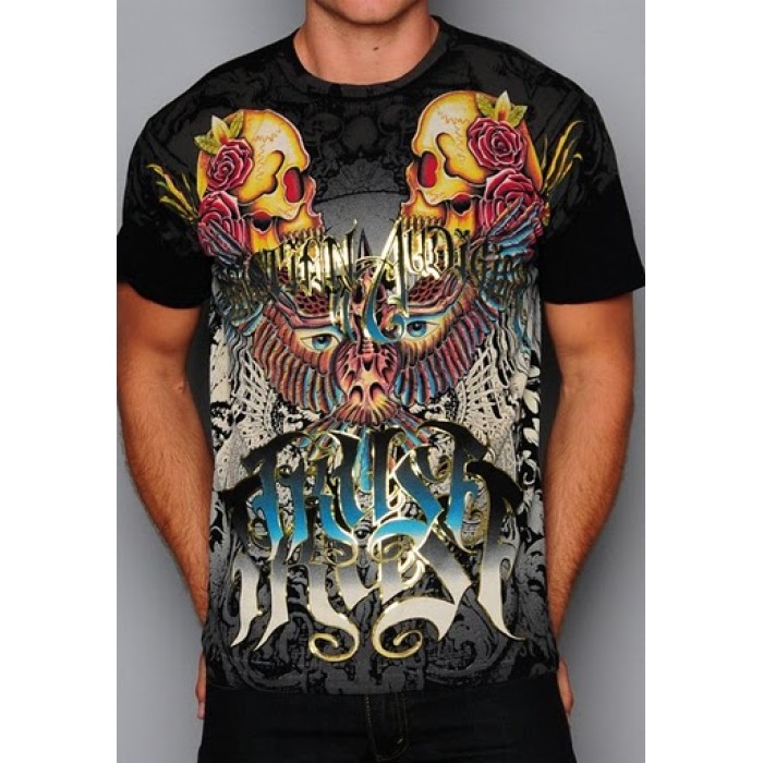 Christian Audigier L.A. Rides Specialty Patch Tee Black