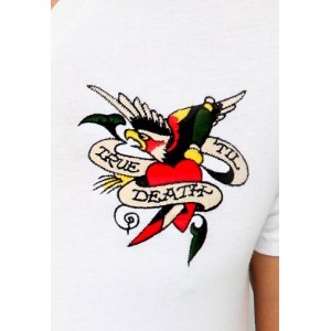 Men's Ed Hardy True Til Death Core Basic Embroidered Tee