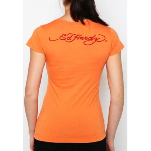 Women's Ed Hardy Tiger Core Basic Embroidered Tee