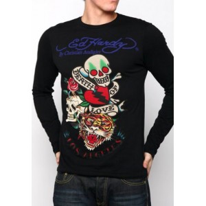 Men's Ed Hardy Death Of Love Tiger Basic Tee black