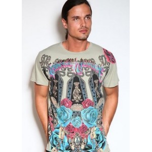 Christian Audigier Royal Mermaid Platinum Tee Grey