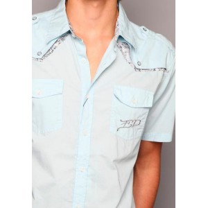 Ed Hardy Polo Shirt Big Wave Embroidered Applique Shirt