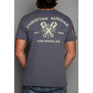 Christian Audigier Christian Audigier Mens T-Shirt Grey 005