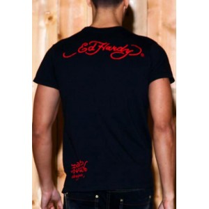 Men's Ed Hardy Dagger Birds Platinum Tee black